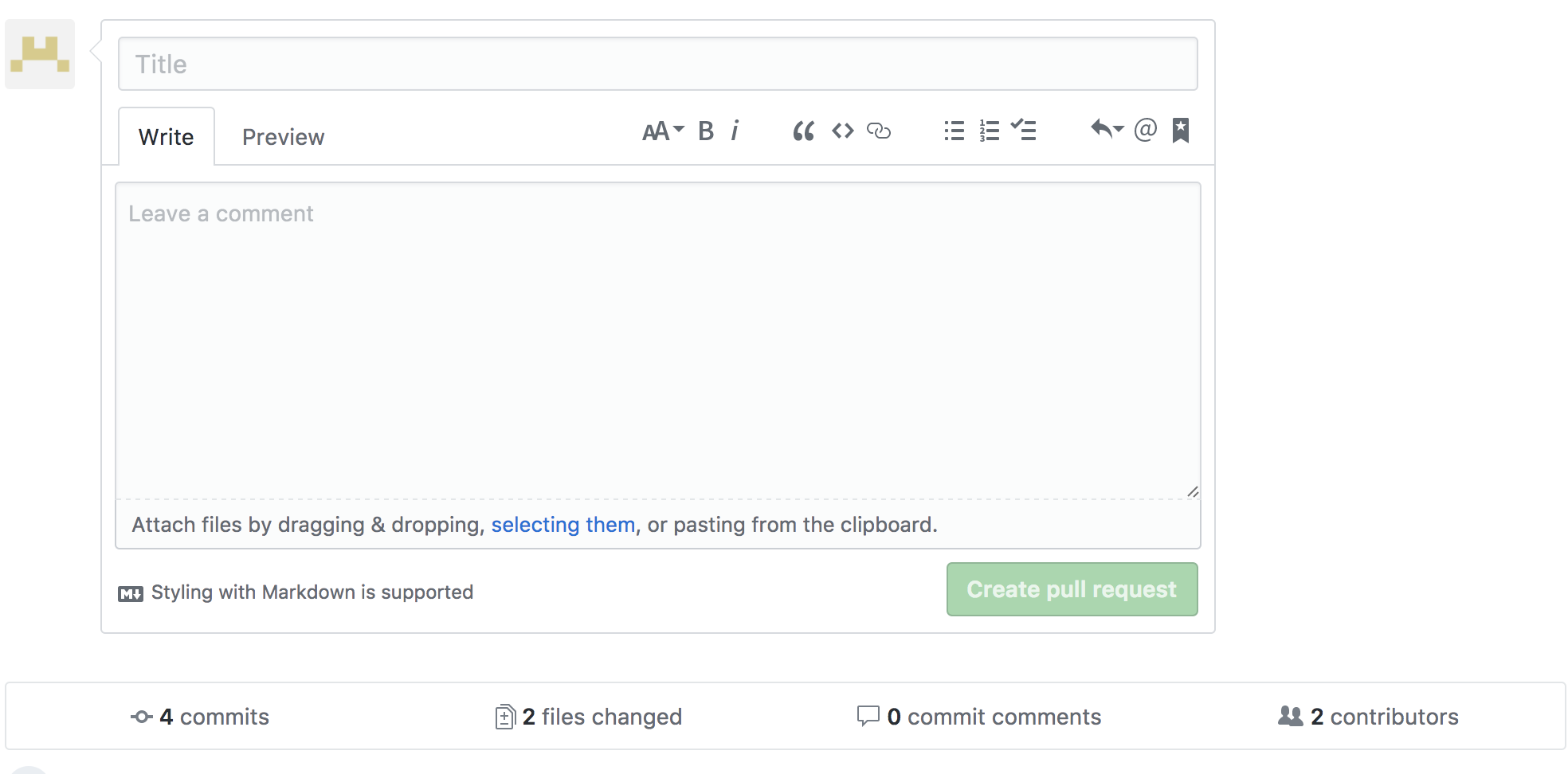 pull request 생성